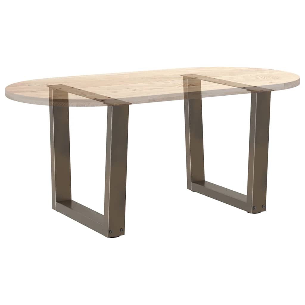 Kavos staliuko kojelės, V formos, 2 vnt., natūralus plienas, 60x(42 - 43,3) cm, plienas - Namų Idėja