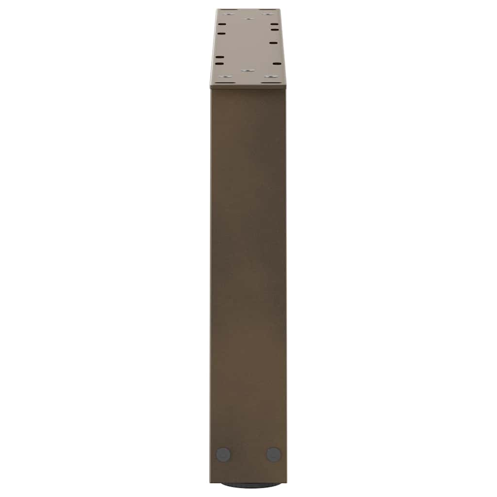 Kavos staliuko kojelės, V formos, 2 vnt., natūralus plienas, 70x(30 - 31,3) cm, plienas - Namų Idėja