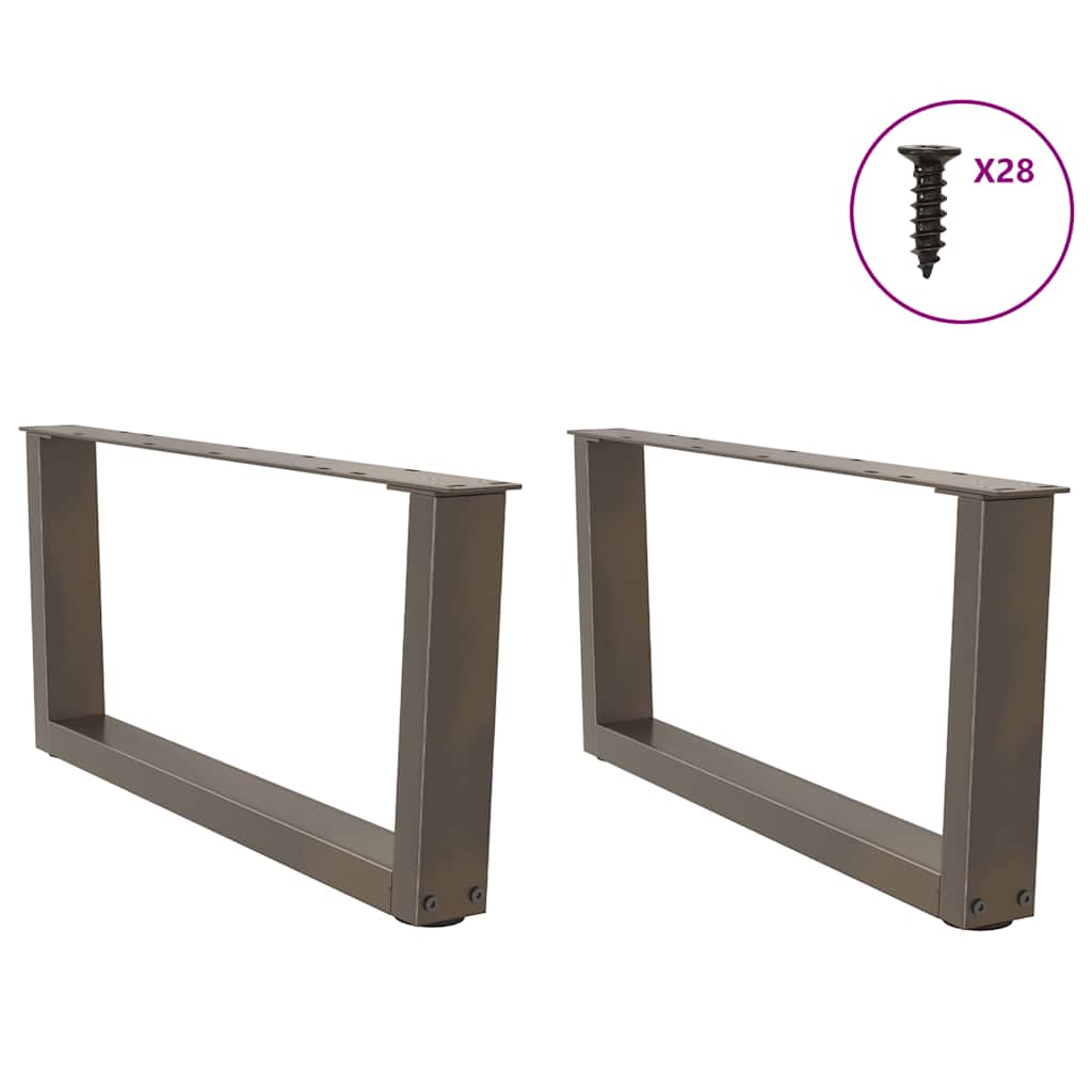 Kavos staliuko kojelės, V formos, 2 vnt., natūralus plienas, 70x(30 - 31,3) cm, plienas - Namų Idėja
