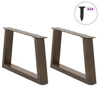 Kavos staliuko kojelės, V formos, 2 vnt., natūralus plienas, 70x(30 - 31,3) cm, plienas - Namų Idėja