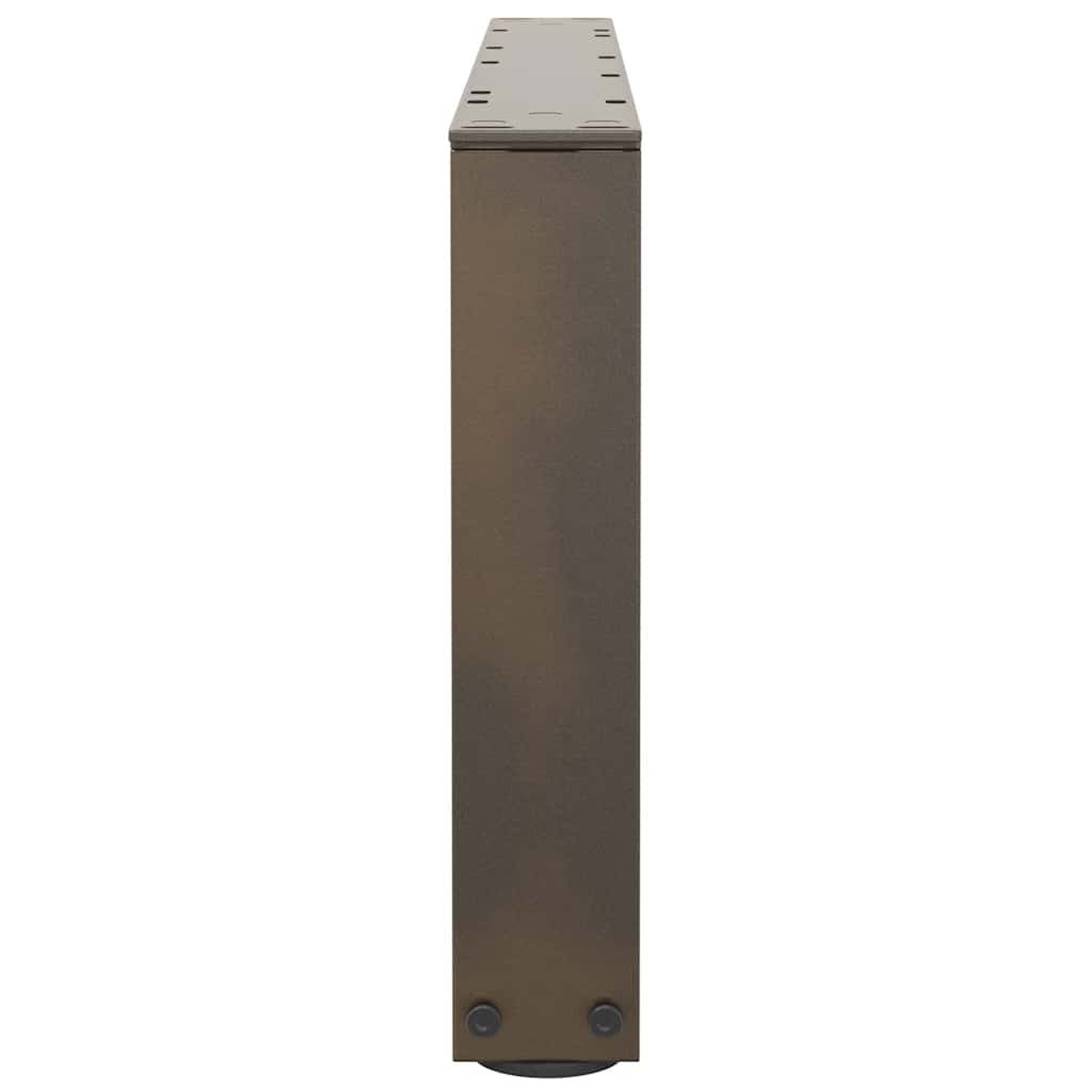Kavos staliuko kojelės, V formos, 2 vnt., natūralus plienas, 70x(30 - 31,3) cm, plienas - Namų Idėja