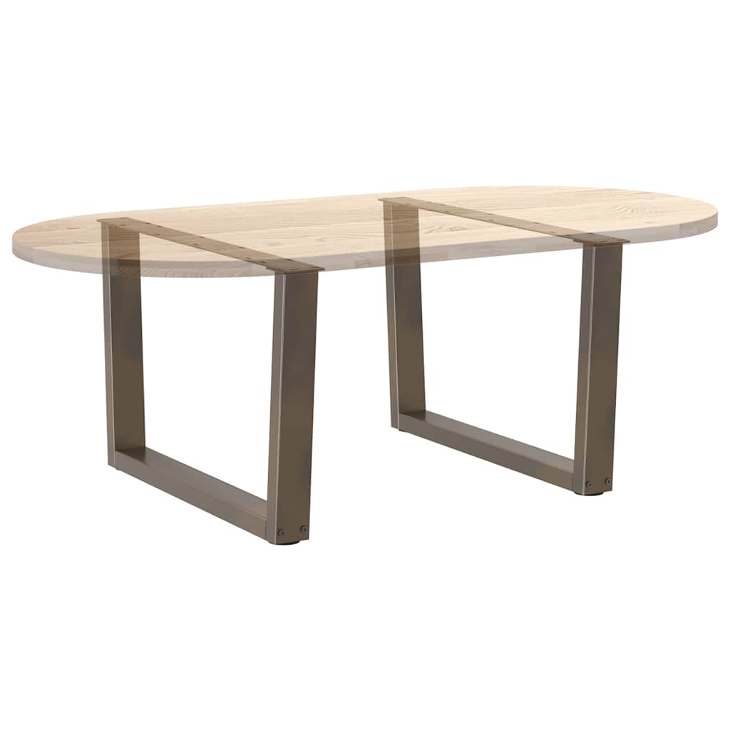 Kavos staliuko kojelės, V formos, 2 vnt., natūralus plienas, 70x(42 - 43,3) cm, plienas - Namų Idėja