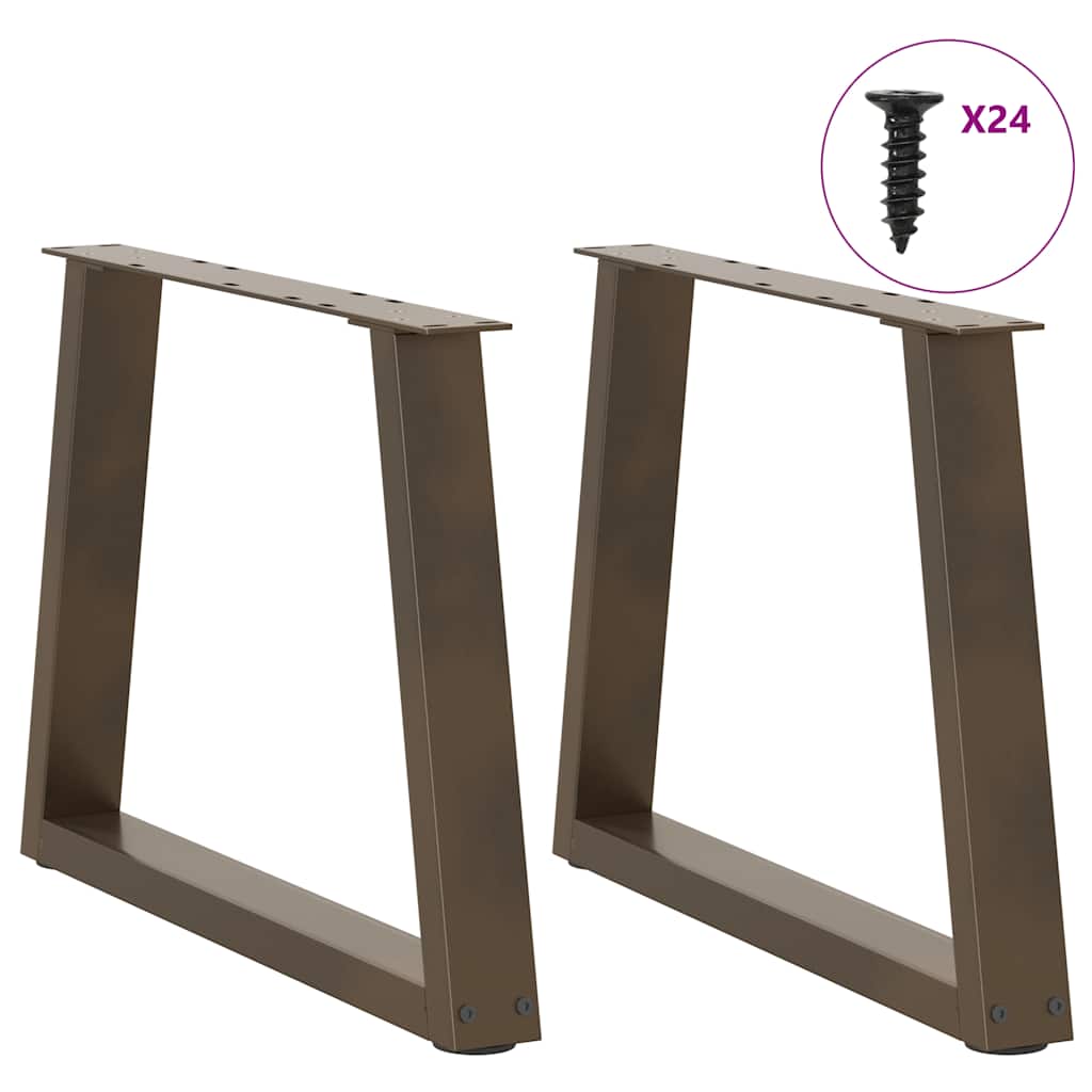 Kavos staliuko kojelės, V formos, 2 vnt., natūralus plienas, 70x(42 - 43,3) cm, plienas - Namų Idėja