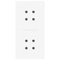 Kavos staliuko kojelės, X formos, 2 vnt., baltos, 28x(42 - 43) cm, plienas - Namų Idėja