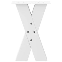 Kavos staliuko kojelės, X formos, 2 vnt., baltos, 38x(42 - 43) cm, plienas - Namų Idėja