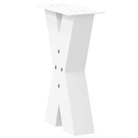 Kavos staliuko kojelės, X formos, 2 vnt., baltos, 38x(42 - 43) cm, plienas - Namų Idėja