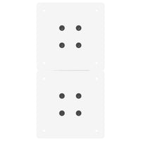 Kavos staliuko kojelės, X formos, 2 vnt., baltos, 38x(42 - 43) cm, plienas - Namų Idėja