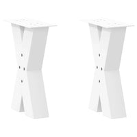 Kavos staliuko kojelės, X formos, 2 vnt., baltos, 38x(42 - 43) cm, plienas - Namų Idėja