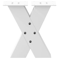 Kavos staliuko kojelės, X formos, 2 vnt., baltos, 40x(30 - 31) cm, plienas - Namų Idėja