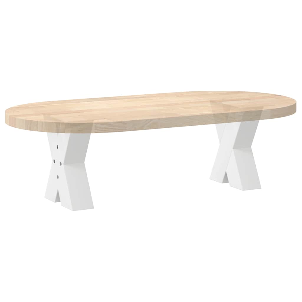 Kavos staliuko kojelės, X formos, 2 vnt., baltos, 40x(30 - 31) cm, plienas - Namų Idėja