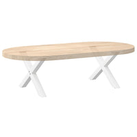 Kavos staliuko kojelės, X formos, 2 vnt., baltos, 50x(30 - 31) cm, plienas - Namų Idėja