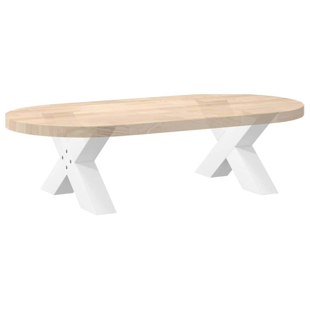 Kavos staliuko kojelės, X formos, 2 vnt., baltos, 50x(30 - 31) cm, plienas - Namų Idėja