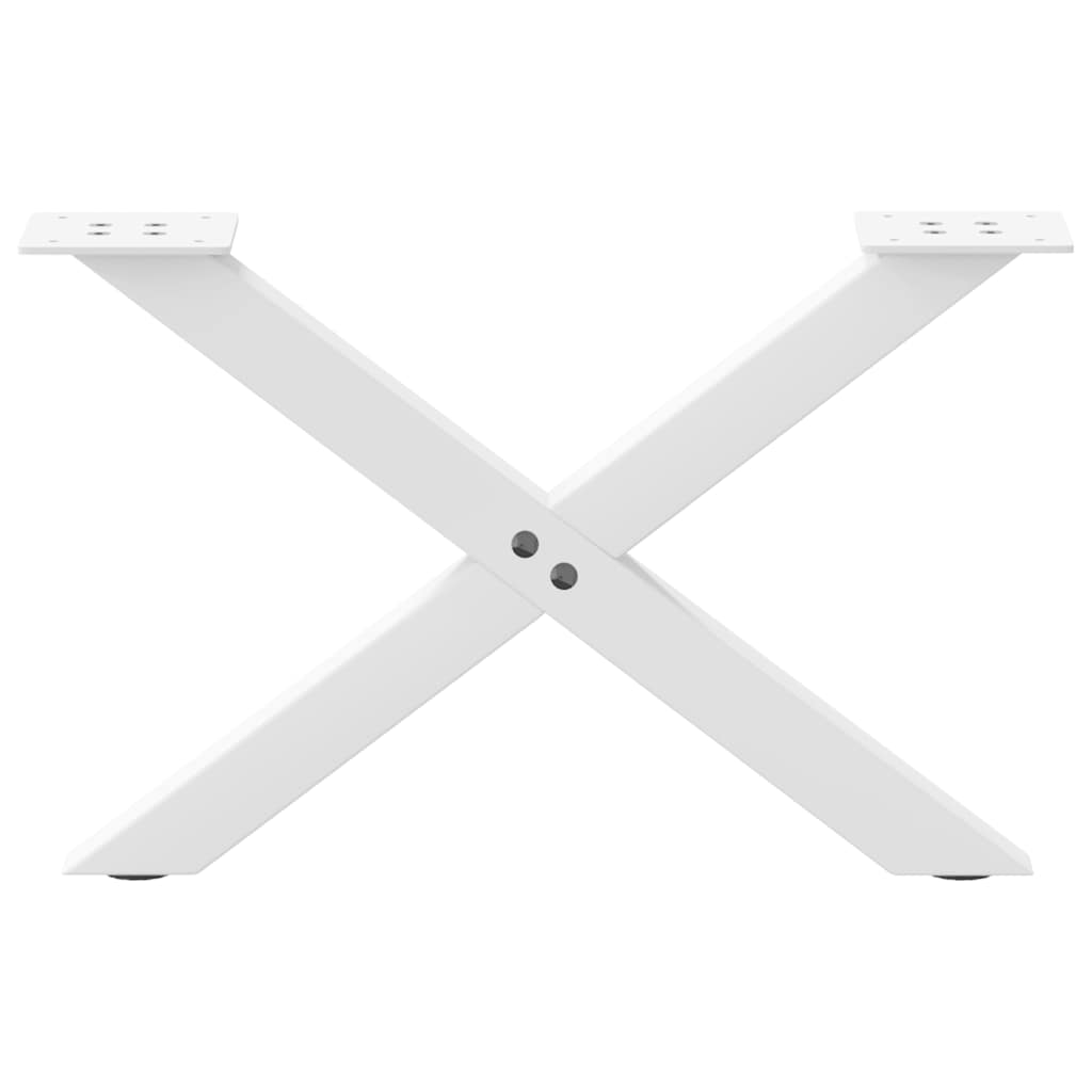 Kavos staliuko kojelės, X formos, 2 vnt., baltos, 50x(30 - 31) cm, plienas - Namų Idėja