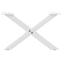 Kavos staliuko kojelės, X formos, 2 vnt., baltos, 50x(30 - 31) cm, plienas - Namų Idėja