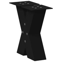 Kavos staliuko kojelės, X formos, 2 vnt., juodos, 30x(30 - 31) cm, plienas - Namų Idėja