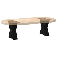 Kavos staliuko kojelės, X formos, 2 vnt., juodos, 30x(30 - 31) cm, plienas - Namų Idėja