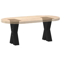 Kavos staliuko kojelės, X formos, 2 vnt., juodos, 38x(42 - 43) cm, plienas - Namų Idėja