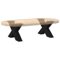 Kavos staliuko kojelės, X formos, 2 vnt., juodos, 50x(30 - 31) cm, plienas - Namų Idėja
