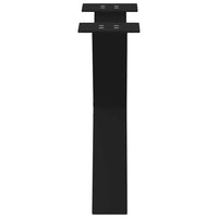 Kavos staliuko kojelės, X formos, 2 vnt., juodos, 50x(42 - 43) cm, plienas - Namų Idėja