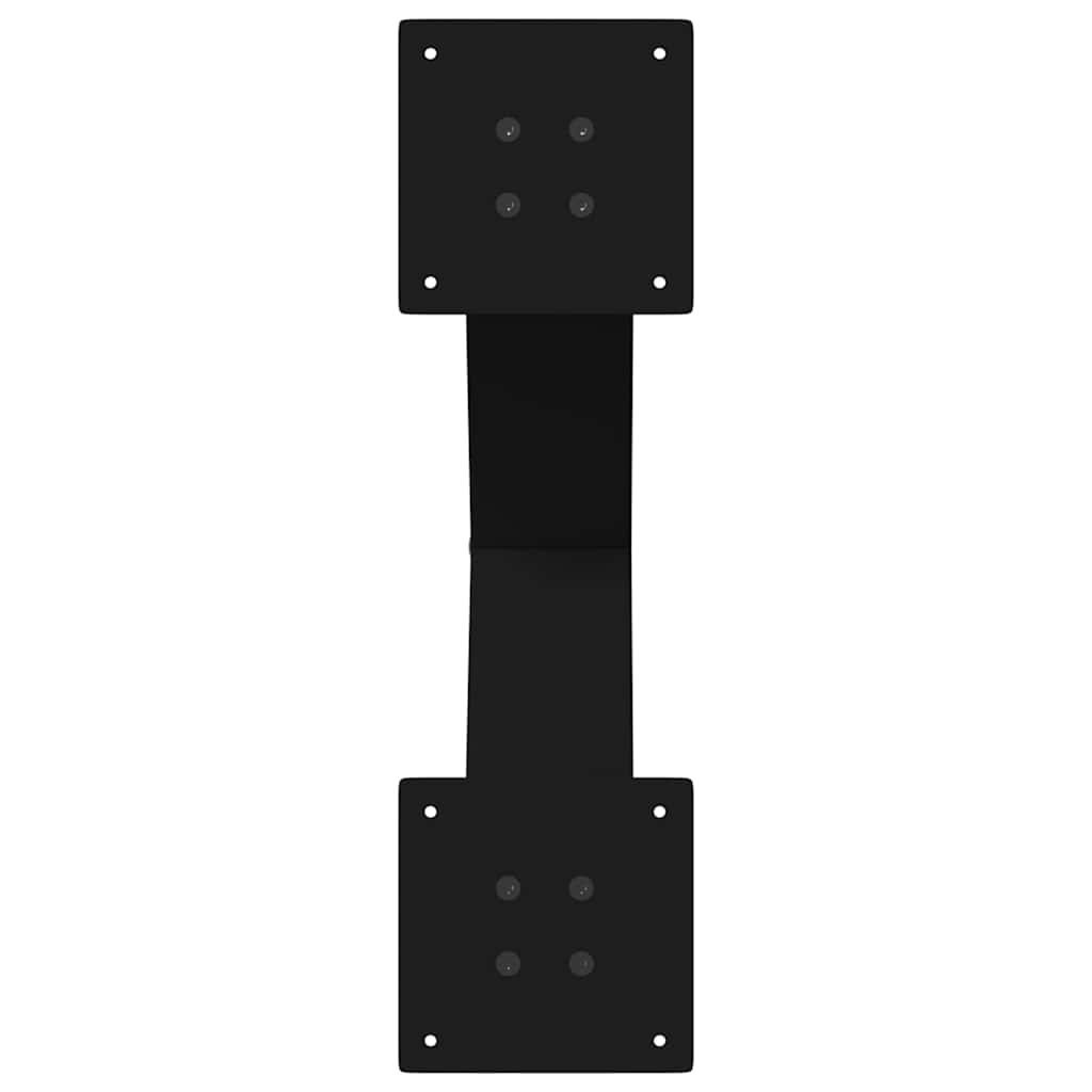 Kavos staliuko kojelės, X formos, 2 vnt., juodos, 50x(42 - 43) cm, plienas - Namų Idėja
