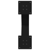 Kavos staliuko kojelės, X formos, 2 vnt., juodos, 50x(42 - 43) cm, plienas - Namų Idėja