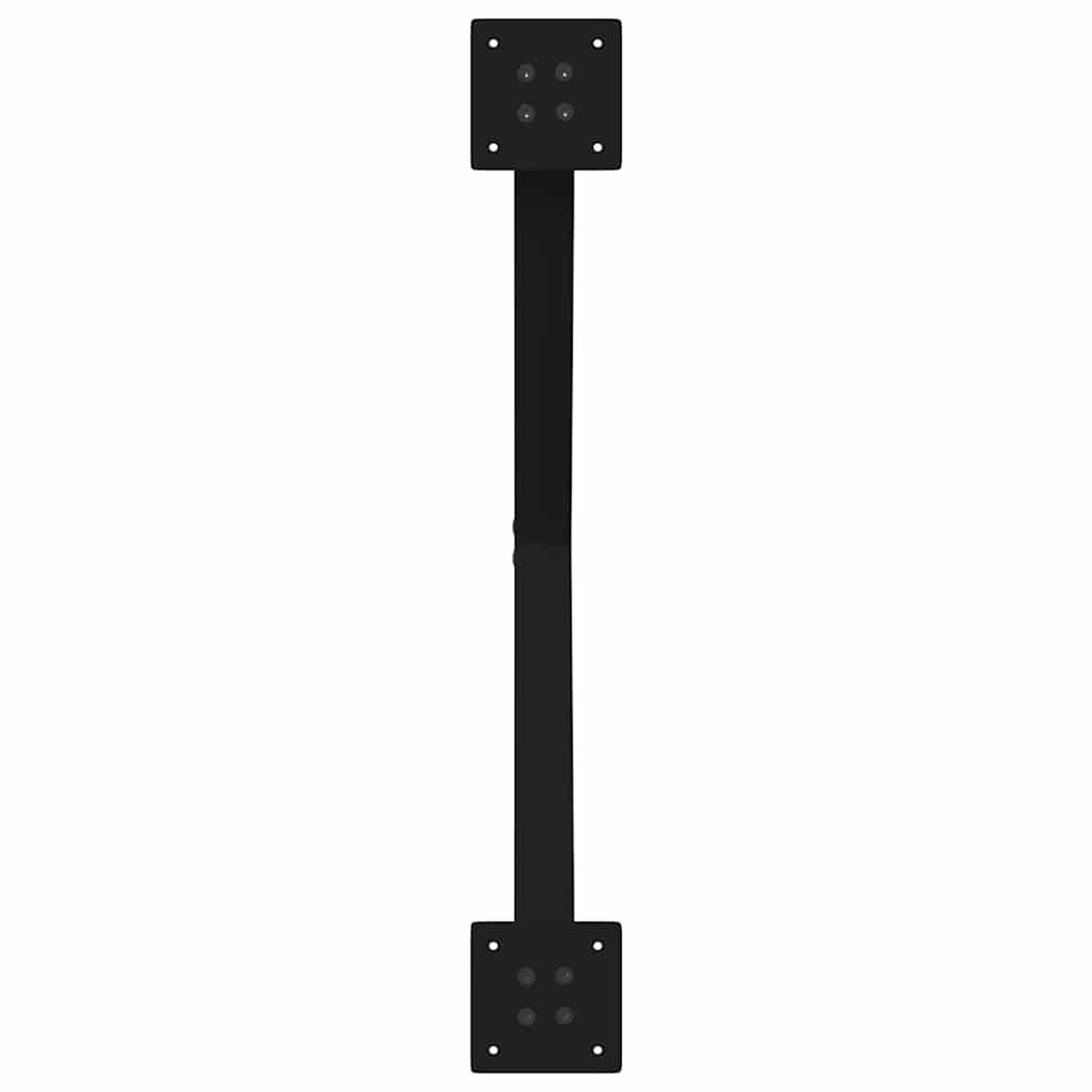 Kavos staliuko kojelės, X formos, 2 vnt., juodos, 70x(42 - 43) cm, plienas - Namų Idėja