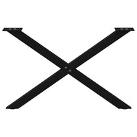 Kavos staliuko kojelės, X formos, 2 vnt., juodos, 70x(42 - 43) cm, plienas - Namų Idėja