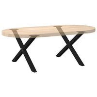 Kavos staliuko kojelės, X formos, 2 vnt., juodos, 70x(42 - 43) cm, plienas - Namų Idėja