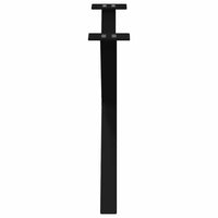 Kavos staliuko kojelės, X formos, 2 vnt., juodos, 70x(42 - 43) cm, plienas - Namų Idėja