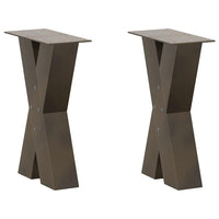 Kavos staliuko kojelės, X formos, 2 vnt., natūralus plienas, 28x(42 - 43) cm, plienas - Namų Idėja