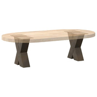 Kavos staliuko kojelės, X formos, 2 vnt., natūralus plienas, 30x(30 - 31) cm, plienas - Namų Idėja