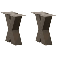 Kavos staliuko kojelės, X formos, 2 vnt., natūralus plienas, 30x(30 - 31) cm, plienas - Namų Idėja