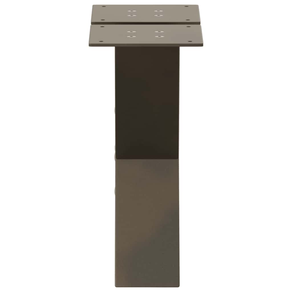 Kavos staliuko kojelės, X formos, 2 vnt., natūralus plienas, 30x(30 - 31) cm, plienas - Namų Idėja