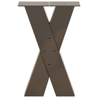 Kavos staliuko kojelės, X formos, 2 vnt., natūralus plienas, 38x(42 - 43) cm, plienas - Namų Idėja