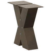 Kavos staliuko kojelės, X formos, 2 vnt., natūralus plienas, 40x(30 - 31) cm, plienas - Namų Idėja