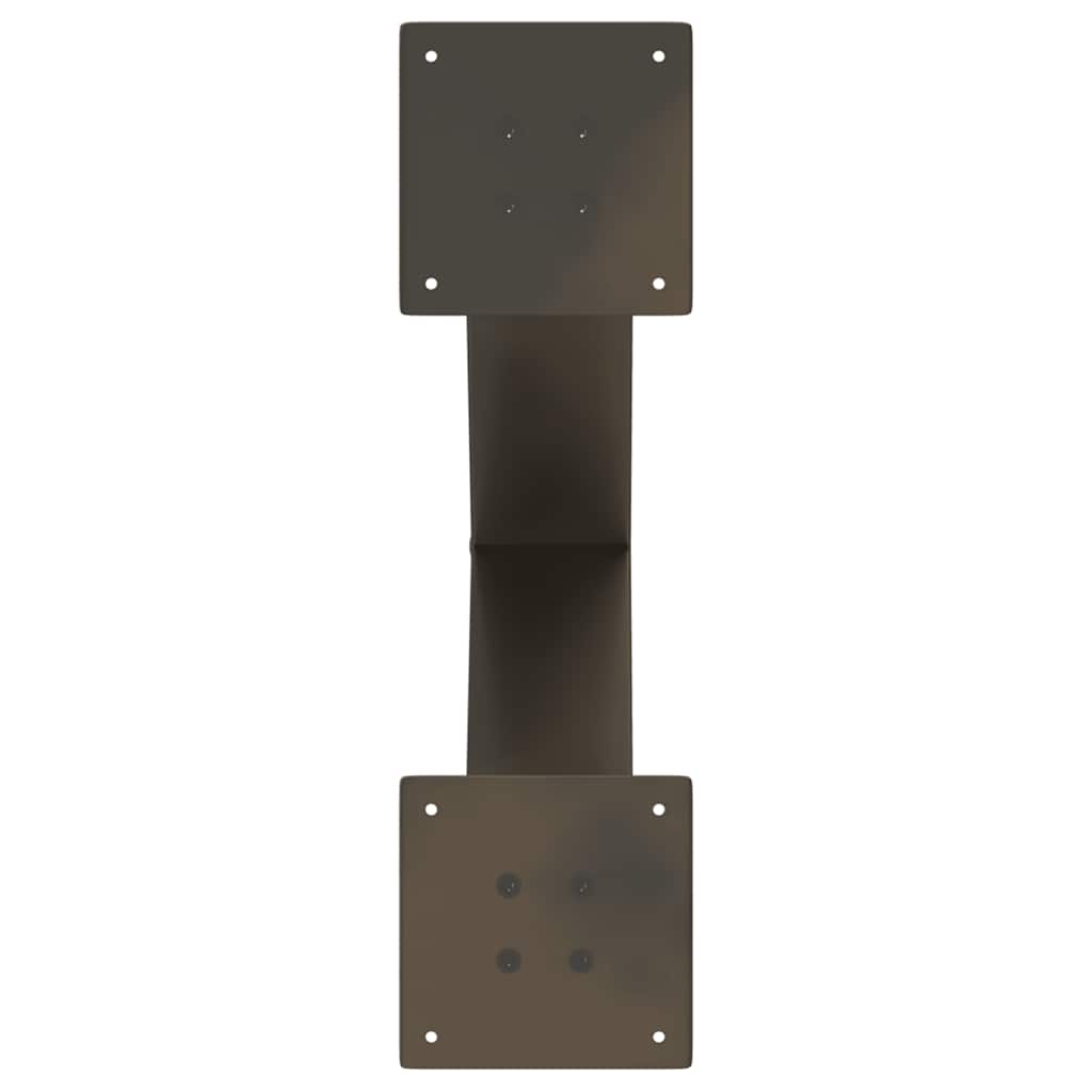 Kavos staliuko kojelės, X formos, 2 vnt., natūralus plienas, 50x(42 - 43) cm, plienas - Namų Idėja