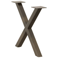 Kavos staliuko kojelės, X formos, 2 vnt., natūralus plienas, 50x(42 - 43) cm, plienas - Namų Idėja
