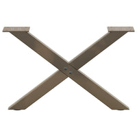 Kavos staliuko kojelės, X formos, 2 vnt., natūralus plienas, 60x(30 - 31) cm, plienas - Namų Idėja
