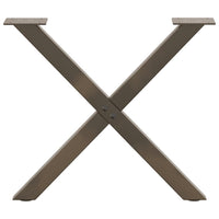 Kavos staliuko kojelės, X formos, 2 vnt., natūralus plienas, 60x(42 - 43) cm, plienas - Namų Idėja