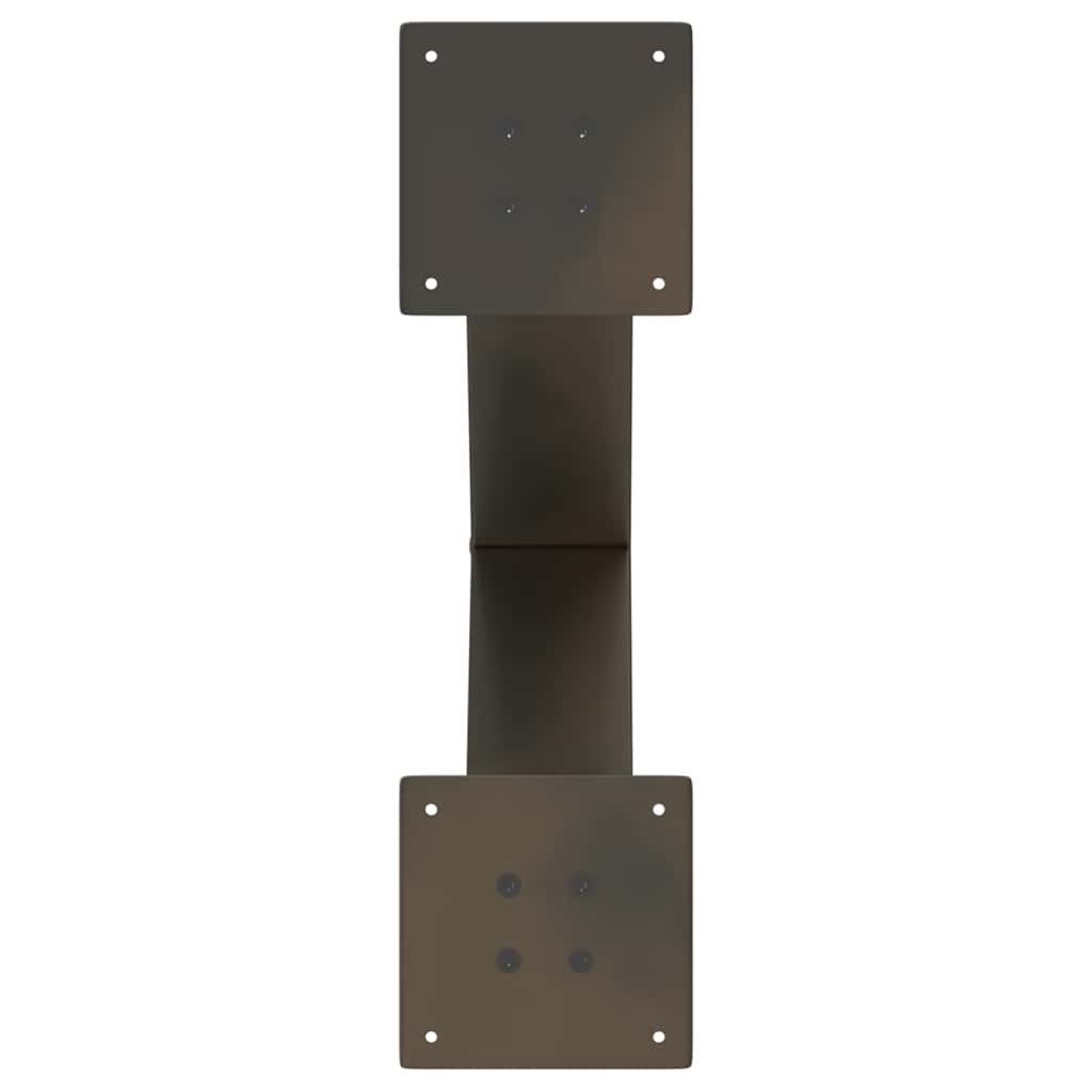 Kavos staliuko kojelės, X formos, 2 vnt., natūralus plienas, 60x(42 - 43) cm, plienas - Namų Idėja