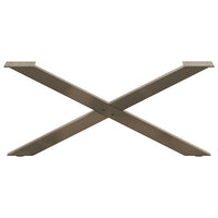 Kavos staliuko kojelės, X formos, 2 vnt., natūralus plienas, 70x(30 - 31) cm, plienas - Namų Idėja