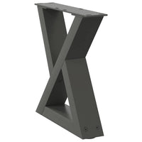 Kavos staliuko kojos, 2 vnt., antracito spalvos, 40x(30 - 31,3) cm, plienas - Namų Idėja