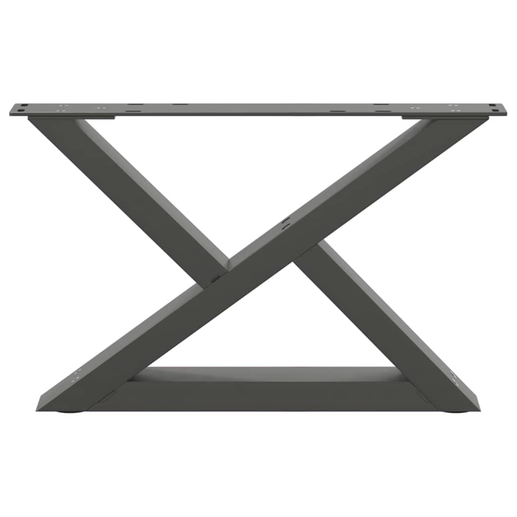 Kavos staliuko kojos, 2 vnt., antracito spalvos, 50x(30 - 31,3) cm, plienas - Namų Idėja