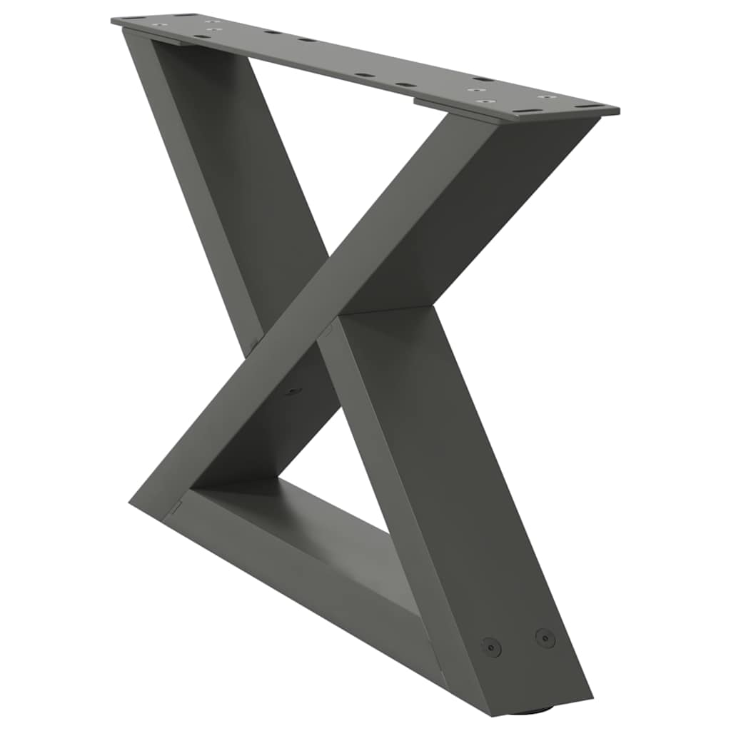 Kavos staliuko kojos, 2 vnt., antracito spalvos, 50x(30 - 31,3) cm, plienas - Namų Idėja