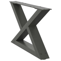 Kavos staliuko kojos, 2 vnt., antracito spalvos, 50x(30 - 31,3) cm, plienas - Namų Idėja