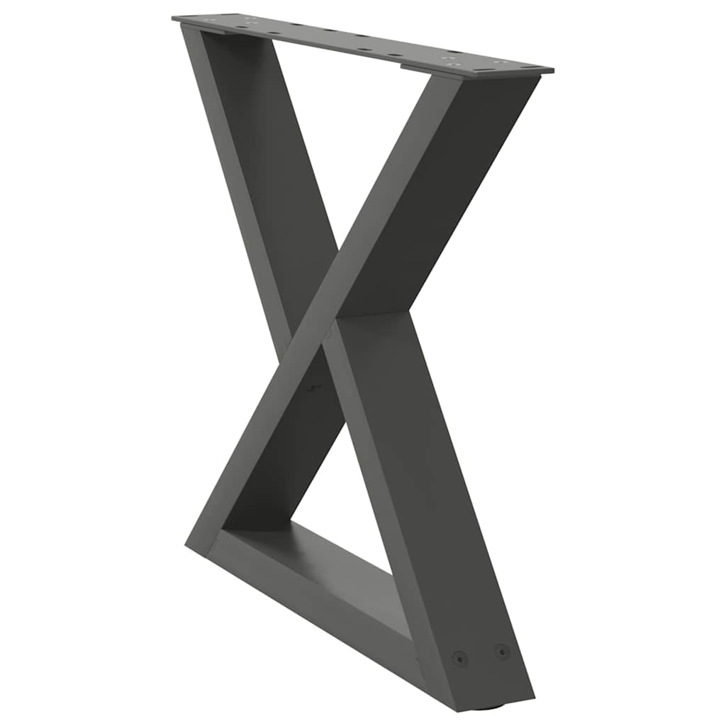 Kavos staliuko kojos, 2 vnt., antracito spalvos, 60x(42 - 43,3) cm, plienas - Namų Idėja