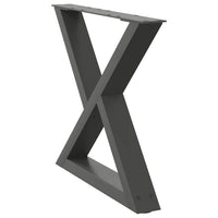 Kavos staliuko kojos, 2 vnt., antracito spalvos, 60x(42 - 43,3) cm, plienas - Namų Idėja