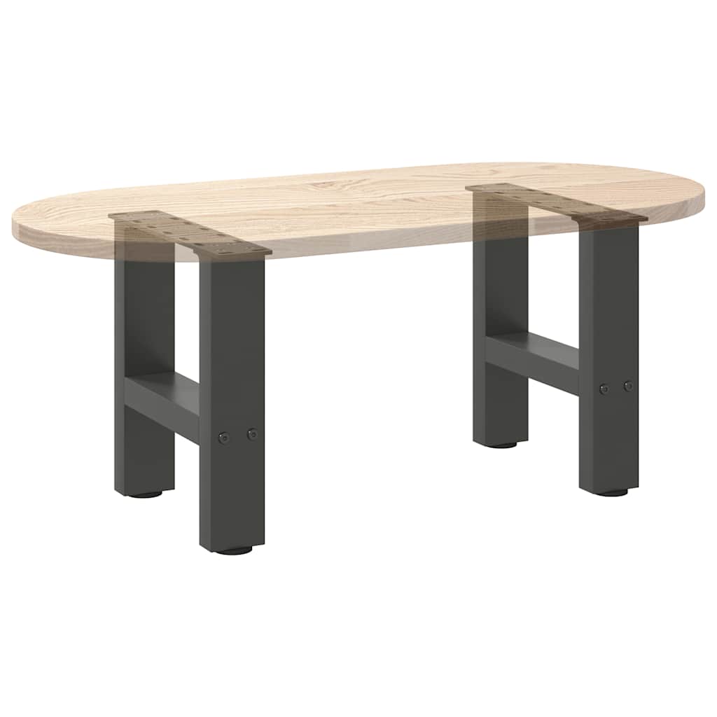 Kavos staliuko kojos, antracito spalvos, 2 vnt., 40x(30 - 31) cm, plienas - Namų Idėja