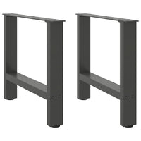Kavos staliuko kojos, antracito spalvos, 2 vnt., 60x(42 - 43) cm, plienas - Namų Idėja