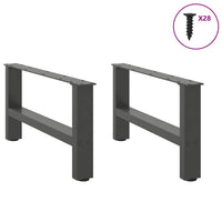 Kavos staliuko kojos, antracito spalvos, 2 vnt., 70x(30 - 31) cm, plienas - Namų Idėja